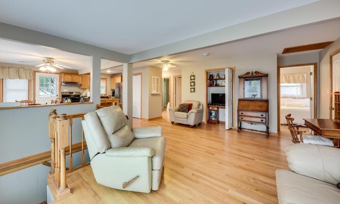 Paddock Lake House | Salem Vacation Home with Dock Steps to Paddock Lake