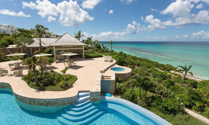 Long Bay Village House | Santosha Estate in Long Bay by Personal Villas - Winding Oceanfront Pool