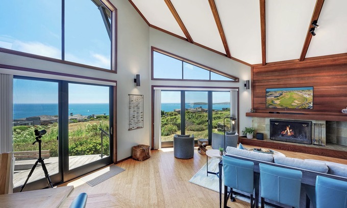 Bodega Bay House | Sea-renity Panoramic Ocean Views, Wood Burning Fireplace, In-deck Hot Tub