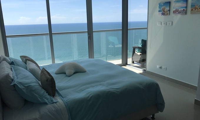 Bocagrande Condo | SIMPLY PARADISE New 2017 Direct Ocean Front Luxury condo on the 38th Floor