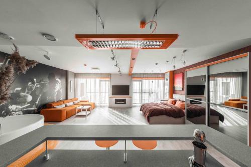 Klaipeda Apartment | sky ORANGE jacuzzi sauna 28 FLOOR
