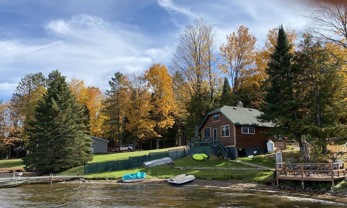 Iron River Cabin | Small rustic cabin on beautiful Sunset Lake with great views of the sunsets