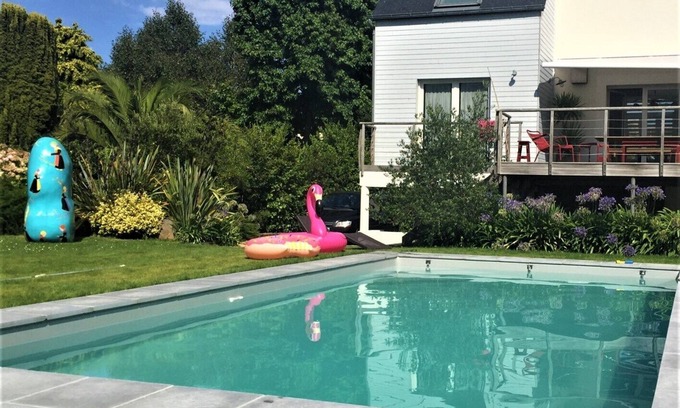 Perros-Guirec House | Souperb house entirely renovated 8 pers with swimming pool on the port of PERROS-GUIREC