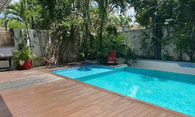 Ejidal Villa | Spacious 7-bedroom villa in Playa del Carmen with private infinity pool.