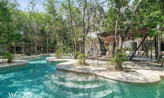 Tulum Condo | Spacious Loft W/garden View Pool + Jacuzzi GYM