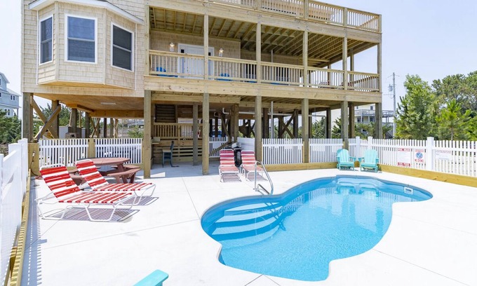 Waves House | Spacious, Pet-Friendly Waterfront Home w/Pool, Hot Tub, & Wraparound Decks