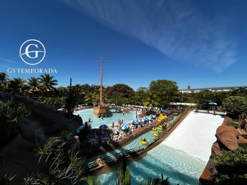 Prive das Caldas Apartment | Spazzio diRoma com acesso ao Acqua Park