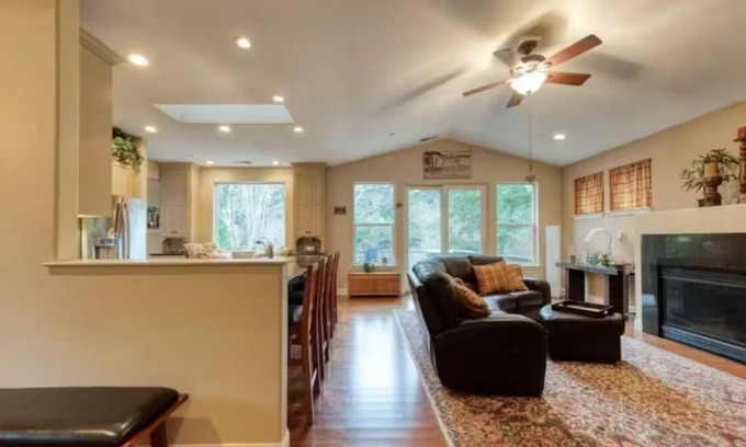 Cazadero House | Spectacular Riverfront sanctuary 3-bedroom home with Hot Tub near Monte Rio