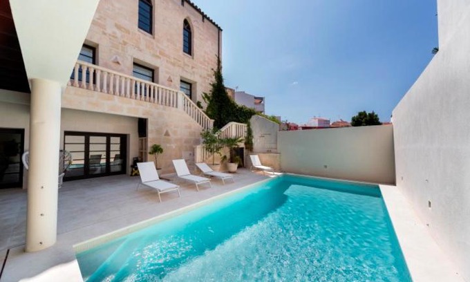 Mahon Villa | Splendid former Chapel with pool & jacuzzi