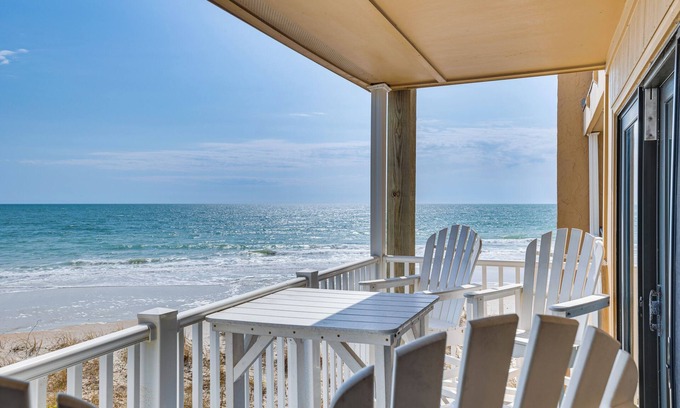 Sneads Ferry Apartment | Steps to the Beach: Oceanfront Condo w/Lanai!