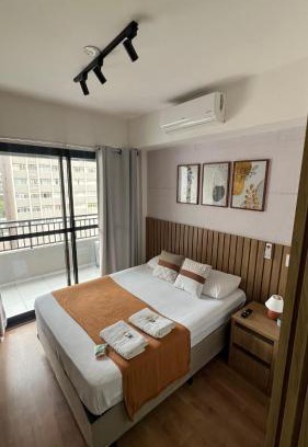 Central Zone Apartment | Studio 604 - Seu refúgio Urbano no Coração de São Paulo - Wifi, Vaga, Academia, Lavanderia, Mercado e Rooftop