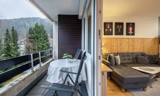 Todtmoos Apartment | Studio Apartment 'Ferienwohnung mit Charme I' with Private Terrace, Balcony and Wi-Fi