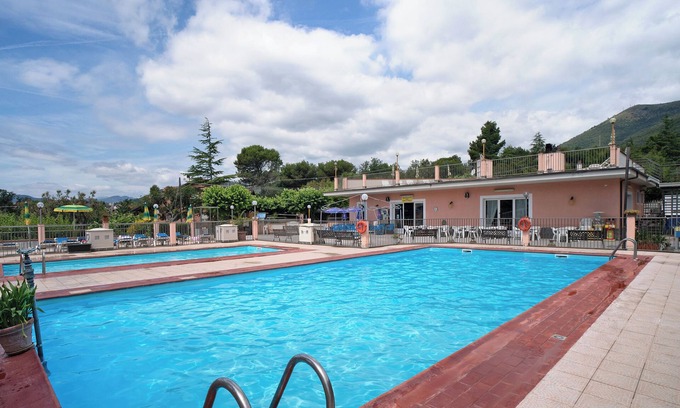 Albenga Apartment | Studio Apartment "Monolocale Con Soppalco 43" with Shared Pool, Private Terrace & Wi-Fi