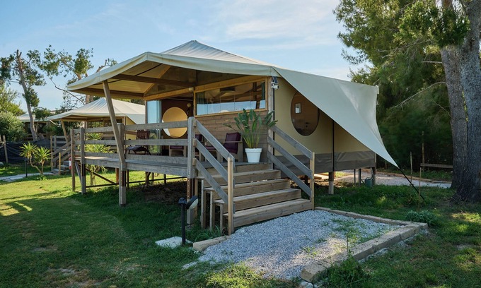 Piombino RV Rental | Studio Apartment 'Suite Glamping Vicino Al Mare' with Private Terrace and Wi-Fi