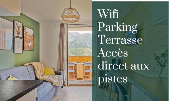 Allos le Seignus Apartment | Studio de charme avec vue sur le Val d'Allos, parking et Wifi gratuit