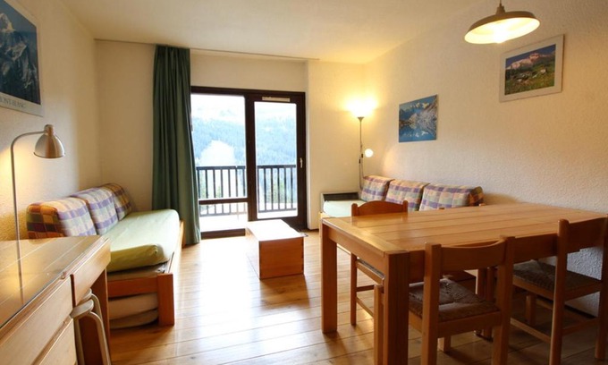 Flaine Apartment | Studio pour 5 personnes avec balcon, proche des pistes et commerces - Résidence Andromède, Flaine Forêt - FR-1-687-93