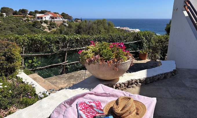 Binibeca House | Stunning Sea Views at Villa Nostrum, AC & Short Walk to Beach & Bars