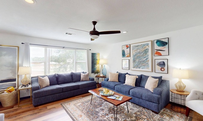 Piney House | Stylish duplex with lakefront views, modern design, and spacious interiors