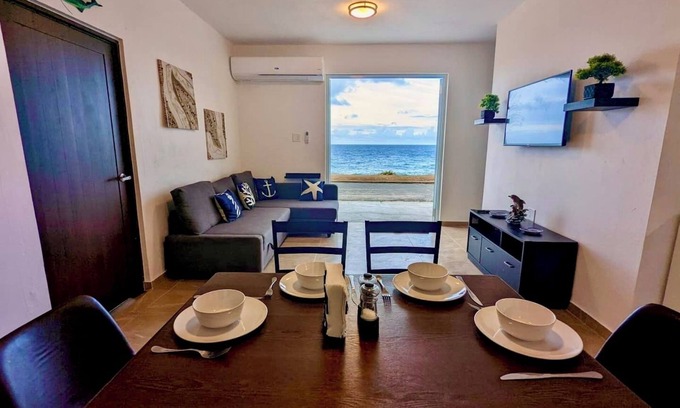 Arecibo Apartment | Stylish Ocean view w/HotTub BBQ