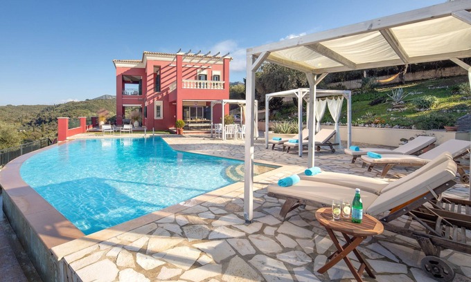 Sfakera Villa | Stylish villa, Regina Rossa with heated pool and stunning panoramic sea views
