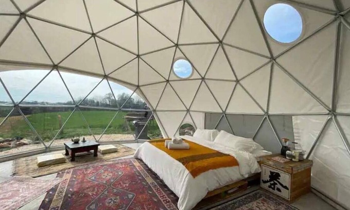 Lewisville House | Summer Rustic Camping with AC and King Bed