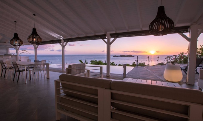 Malendure Villa | Sunset Bay Magnificent 8-person luxury villa overlooking Ilets Pigeon