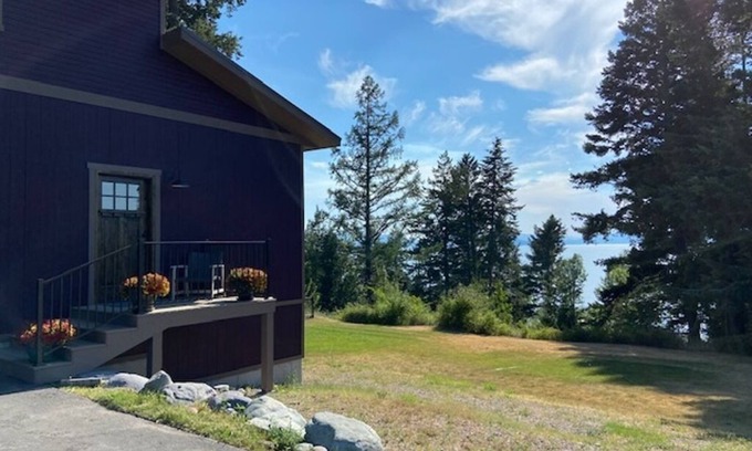 Bigfork House | Sunset Heaven Modern Barn House in cherry orchard with Flathead Lake views