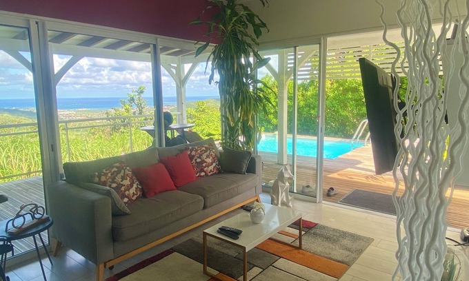 Le Vauclin House | Super panorama, enjoy an "inside-out" experience for an ideal stay.