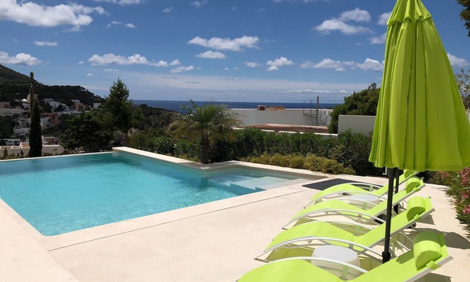 Cala Vadella Villa | Superb Ibiza Villa | Villa Klaus | 5 Bedrooms | Spacious Furnished Sun Terrace.