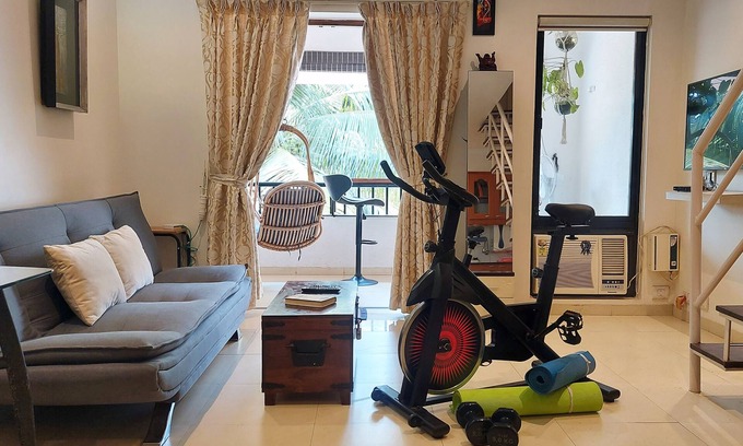 Arpora Apartment | Susegad Suites Goa - 1BHK Duplex Apartment, 2 Baths, WiFi Pool Riviera Hermitage