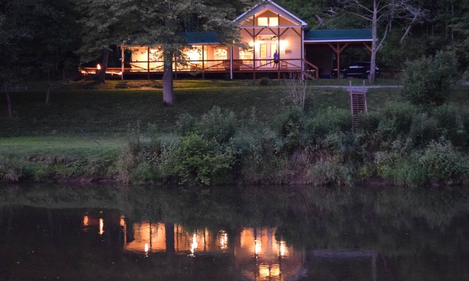 Lansing Cabin | The Cabin- Riverside Cabin Perfect For Your Family Getaway.or romantic getaway