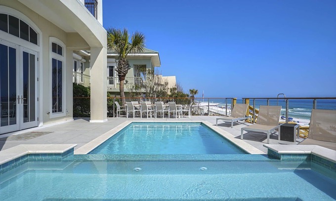Miramar Beach House | THE FRONT ROW: Gorgeous Gulf Front Home with New Pool & Spa, Elevator and Amazing Views!