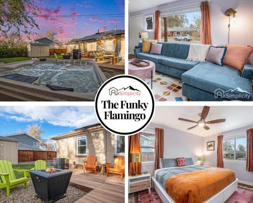 Arvada Plaza Area House | The Funky Flamingo Hot Tub Bbq Fire Pit
