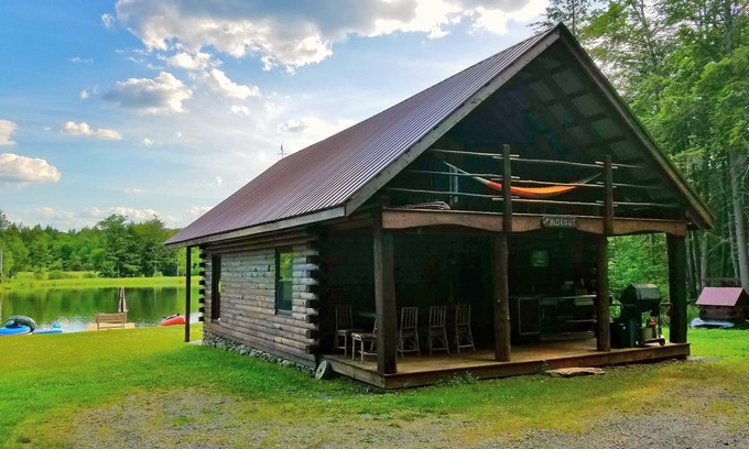 Long Eddy Cabin | The Log Cabin On Paradise Pond, spring wonders, summer fun and fall foliage