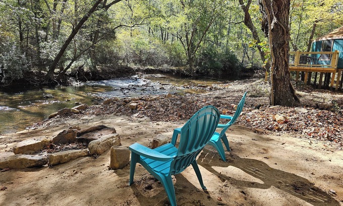 Gap Mills House | The Moon Shine Yurt on Potts Creek King Bed, Jacuzzi, Beach, by Paint Bank, VA