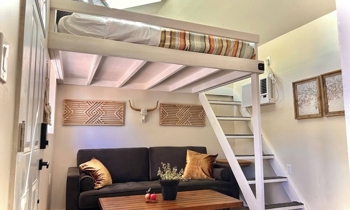 Julian Cottage | Tiny Farmhouse Cottage with Loft - Drift Asleep by Stargazing through Skylight