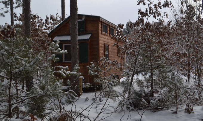 Reedsburg Cabin | Tiny House-Cozy Log Cabin Tucked in the Tall Pines! Near Devil's Lake N Dells