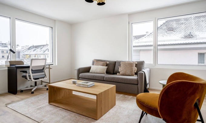 Sihlfeld Apartment | Trendy Wiedikon 2.0 Room w/Storage & W/D, 3 min to Market, by Blueground