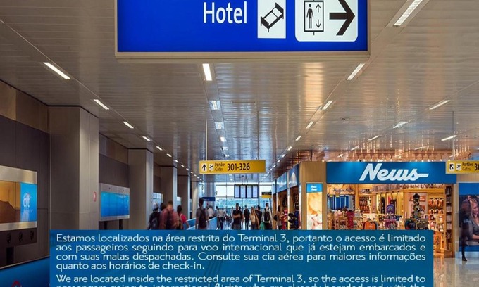 Aeroporto Internacional Governador Andre Franco Montoro Hotel | TRYP BY WYNDHAM São Paulo Airport - Hotel de Transito Terminal 3 INTERNACIONAL - Lado Ar - Área restrita á passageiros já embarcados e sem bagagens para despachar - Transit Hotel, only carry-on