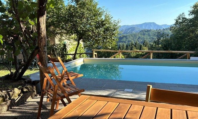 Bagni di Lucca House | Tuscan House and private garden with pool and stunning views near Bagni di Lucca