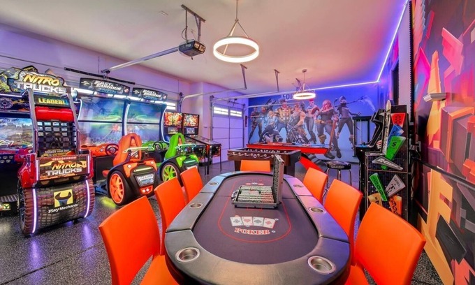 Terra Lago House | Ultimate Fun Oasis 100K Arcade, Waterslide, Courts