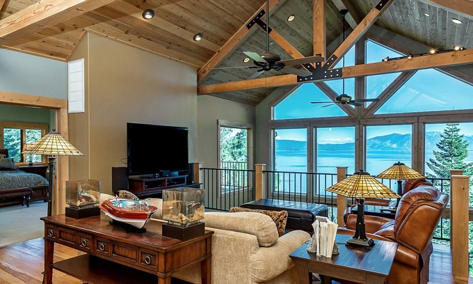 Meeks Bay House | Unforgettable Lake Tahoe cabin with sweeping bay views & EVC