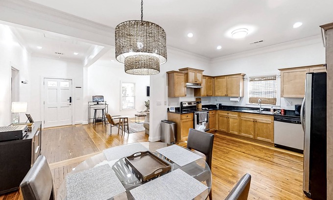 Eagan Park House | Updated home with porch, private parking & AC - minutes to ATL & near airport