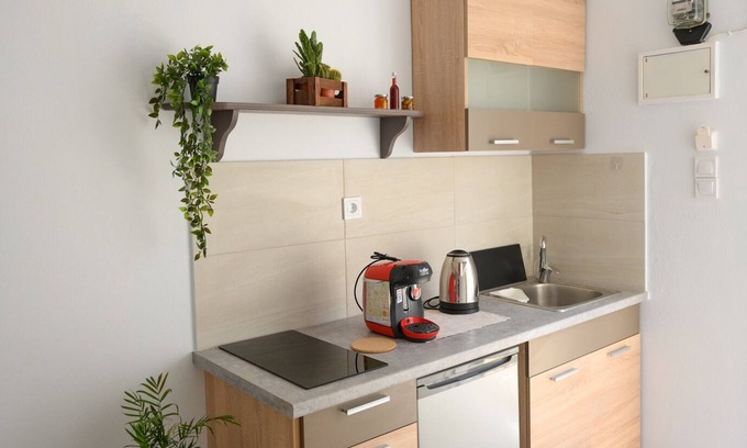 Panormos Apartment | Verano V5 (up to 2 guests) - Cozy apartment 2 minutes (200m) to the beach