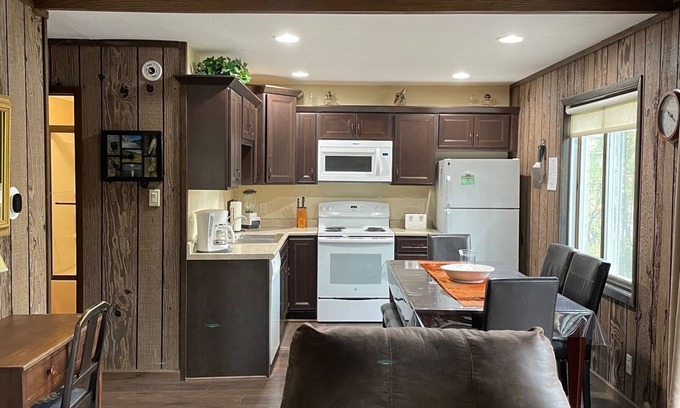 Boulder Junction Cabin | View the water from our huge NEW DECK and fully updated cabin in the woods