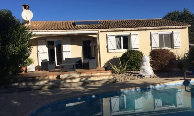 Saint-Paul-et-Valmalle Villa | Villa 100m²+ Piscine Sécurisée Avec Cuisine D'été