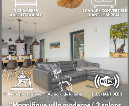 Saint-Amarin Villa | Villa calme avec vue 4 à 8 personnes - salle de sport