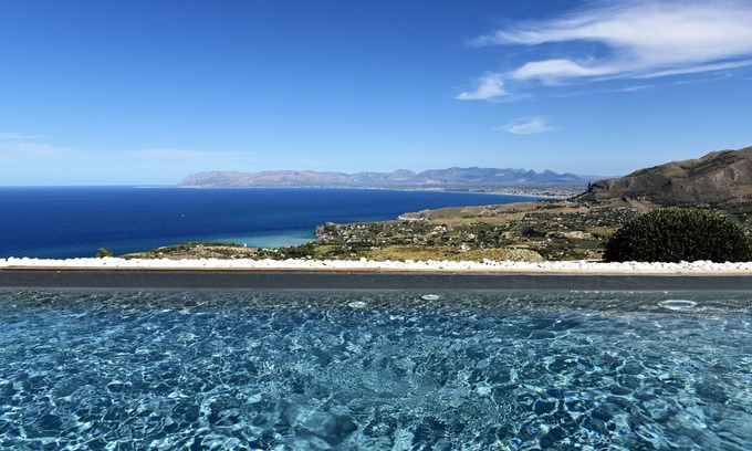 Custonaci Villa | Villa Fenice Breathtaking Panoramic View in Scopello Sicily up to 10 people Pool