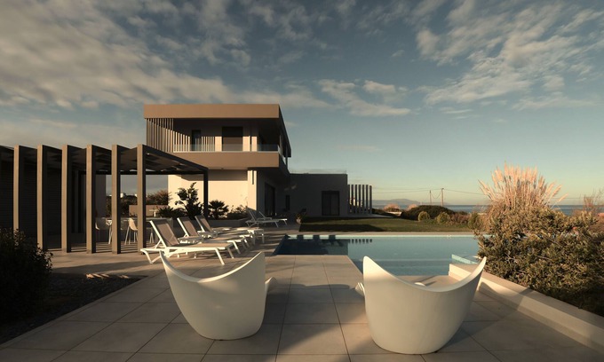 Stavros Villa | Villa Gardenia, luxury villa with infinity pool