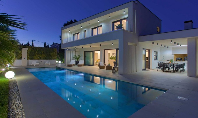 Krk Villa | Villa LUMINOSA with outdoor and indoor pool and sauna